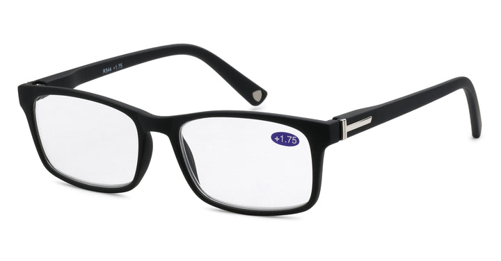 Readers R344-ASST (Mix Strength) Contemporary Design Square Frame Spring Hinge Unisex Reading Glasses