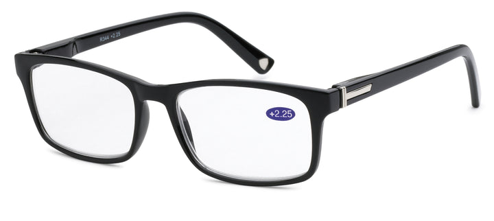 Readers R344-ASST (Mix Strength) Contemporary Design Square Frame Spring Hinge Unisex Reading Glasses