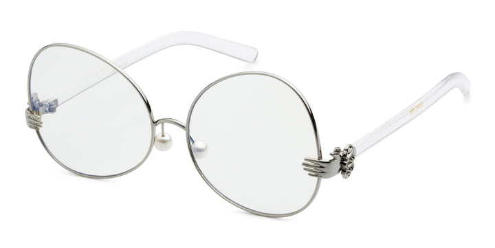 Nerd Eyewear NERD-076 Chic Metal Round Frame with Clear Lens Fashion Accessory Glasses