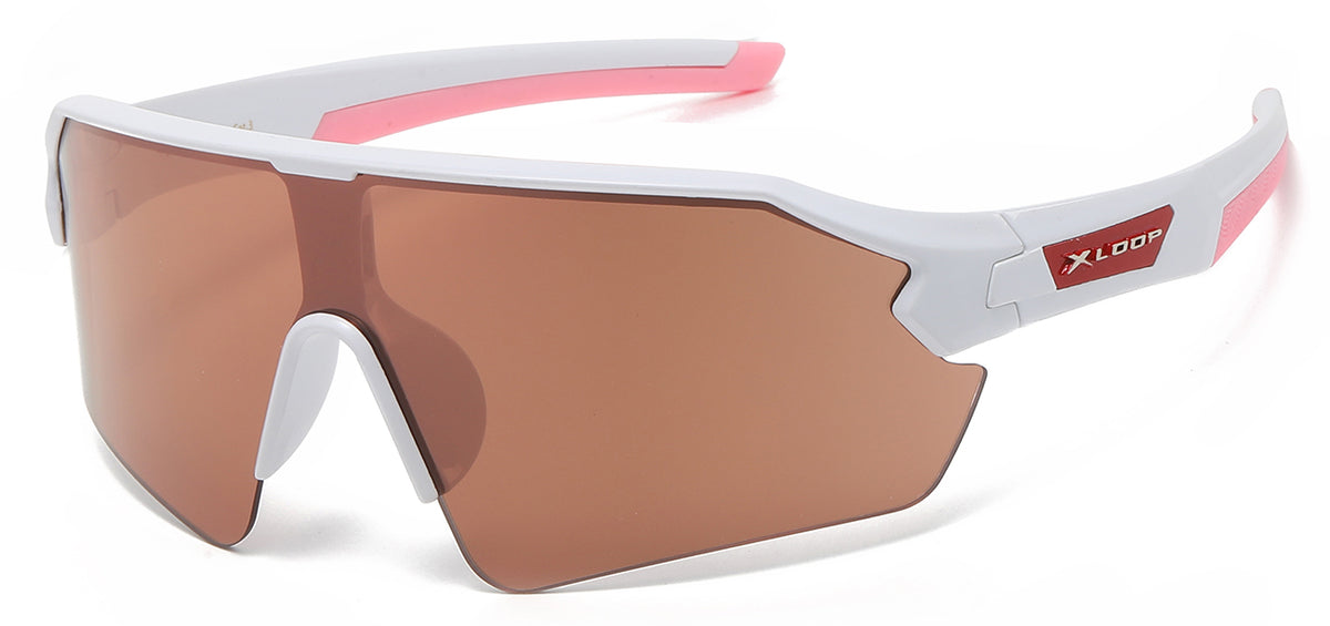Mens Color Mirror Lens Half Rim Sport Wrap Around Sunglasses –  superawesome106