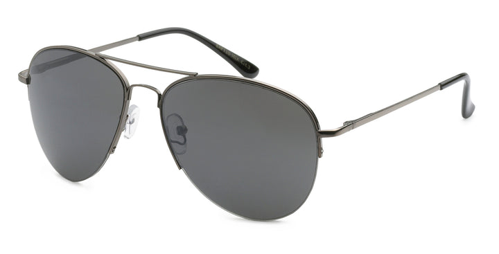Air Force 8AF110-MIX Spring Temple Semi Rimless Unisex Aviator Sunglasses