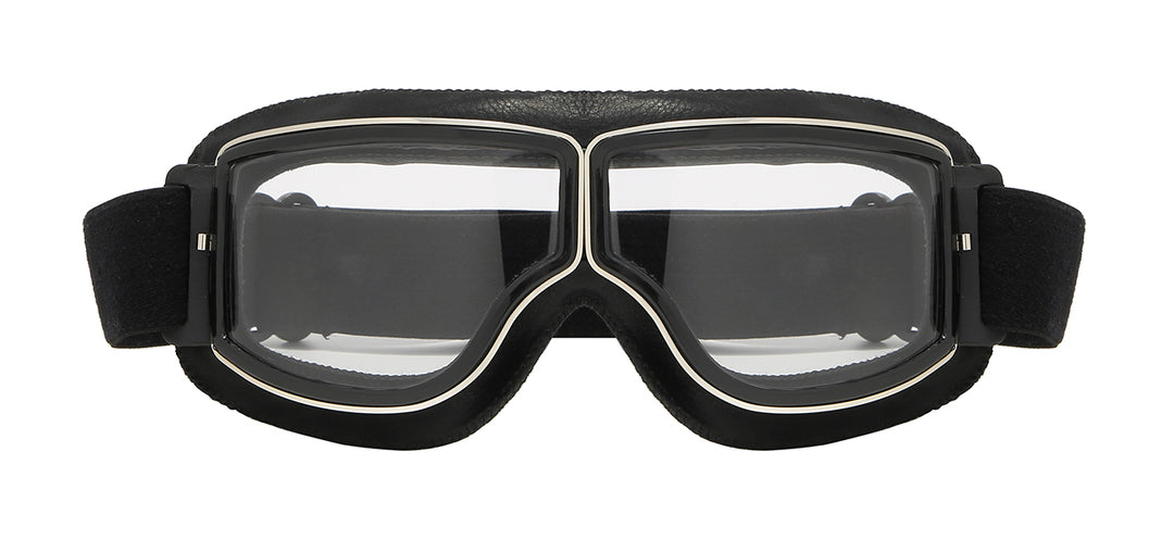 Choppers 8CP933-CLR1 Trendy Clear Classic Aviator Padded Motorcycle Unisex Goggle