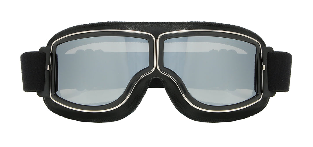 Choppers 8CP933-SLM1 Trendy Mirrored Classic Aviator Padded Motorcycle Unisex Goggle