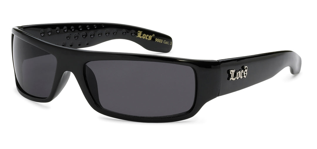Locs 8Loc9003-BK Polish Black Men's Sunglasses