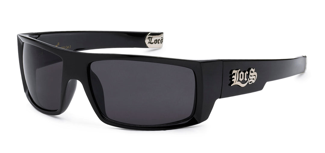 Locs 8Loc91025-BK Polished Black Men's Sunglasses
