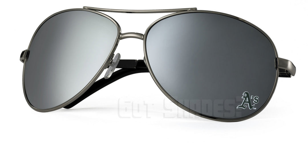 MLB Oakland A's Athletics Sunglasses - Aviator (Single Piece)