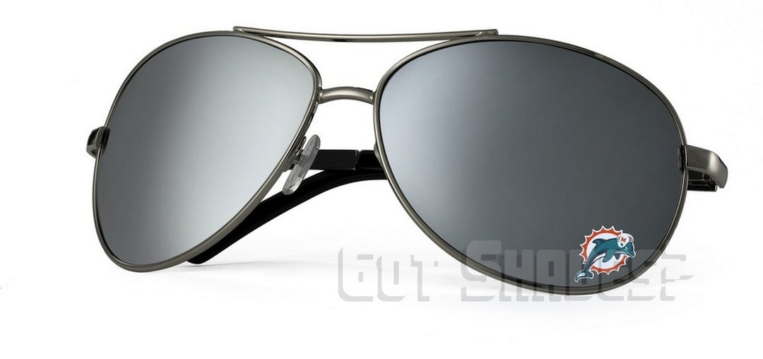 NFL Miami Dolphins Sunglasses-Aviator (Single Piece)