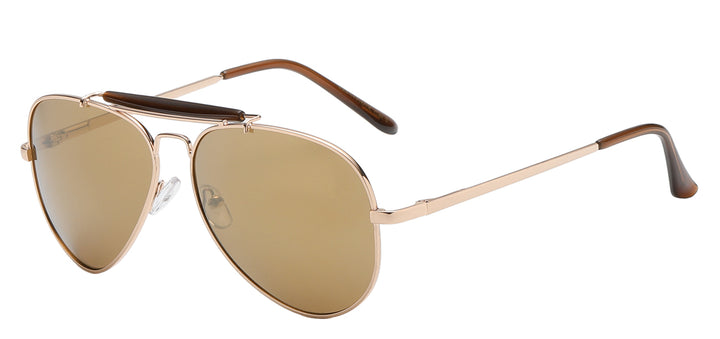 Air Force 8AF117-MIX Classic Brow Bar Aviator with Spring Temple Unisex Sunglasses