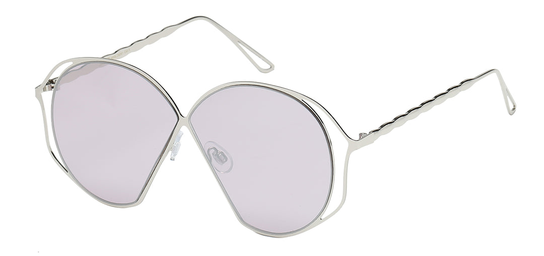 Giselle 8GSL28091 Haute Couture Gibbous Frame with Wave Pattern Temple Women's Sunglasses