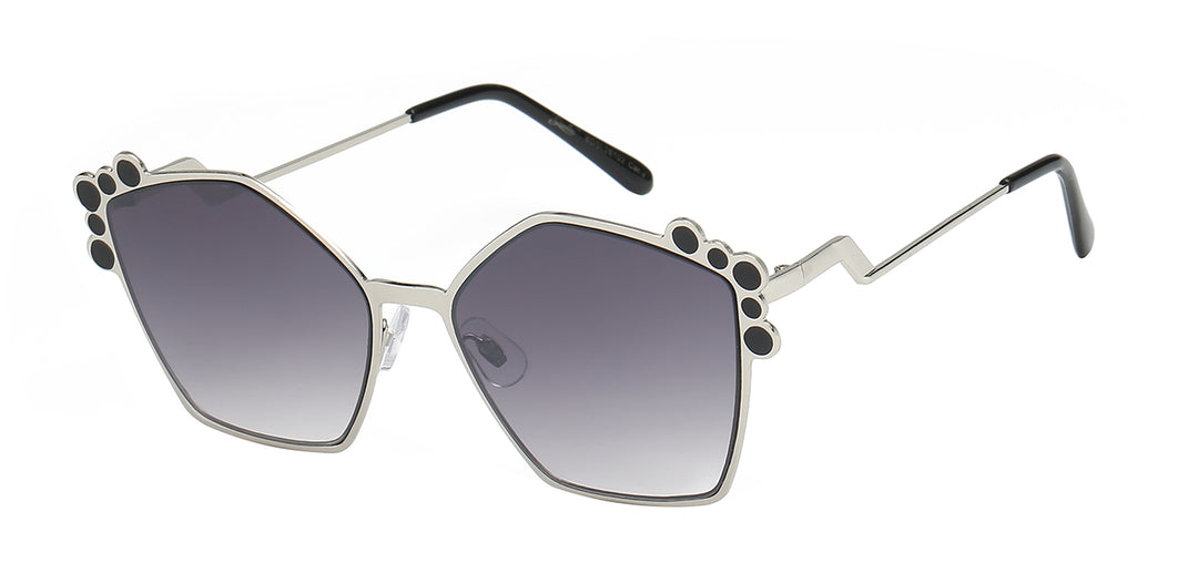 Giselle 8GSL28102 Fashionista Metallic Octagon Frame Women's Shades