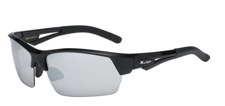 XLoop 8X2561 Comfort Fit Semi Rimless Frame with Metallic Backed Nose Pad Unisex Shades