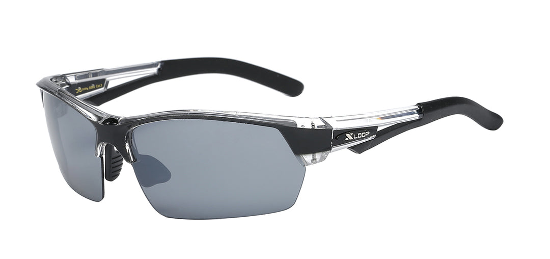 XLoop 8X2561 Comfort Fit Semi Rimless Frame with Metallic Backed Nose Pad Unisex Shades