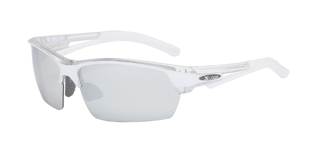 XLoop 8X2561 Comfort Fit Semi Rimless Frame with Metallic Backed Nose Pad Unisex Shades