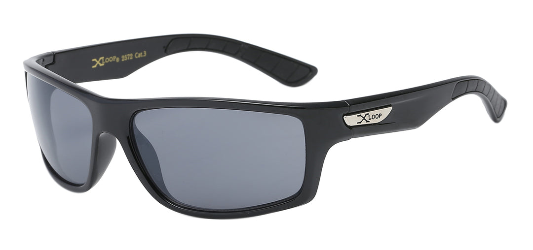 XLoop 8X2572 Casual Lightweight Polycarbonate Wrap Frame Unisex Sunglasses