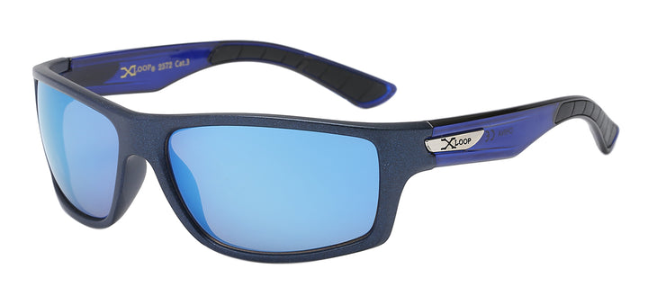 XLoop 8X2572 Casual Lightweight Polycarbonate Wrap Frame Unisex Sunglasses