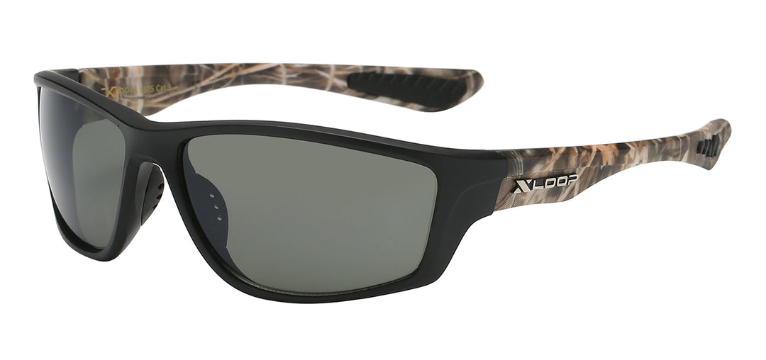 XLoop 8X2575 Sleek Stylish Camo Print Temple Polycarbonate Frame Unisex Sunglasses