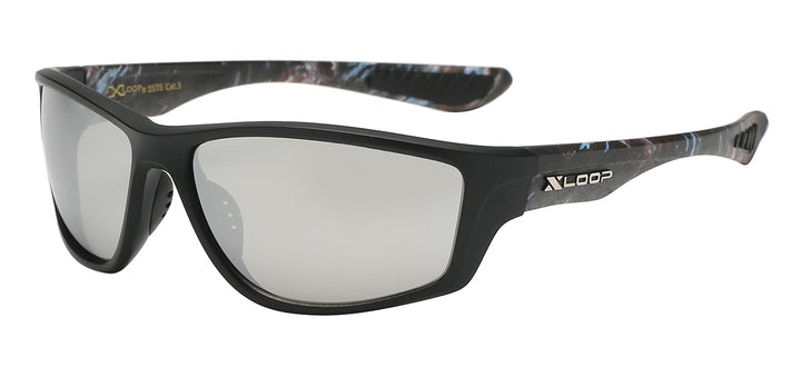 XLoop 8X2575 Sleek Stylish Camo Print Temple Polycarbonate Frame Unisex Sunglasses