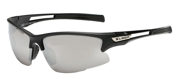 XLoop 8X2585 Sleek Semi Rimless Polycarbonate Wrap Unisex Sunglasses