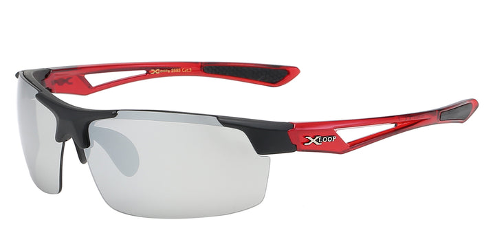 XLoop 8X2593 Semi Rimless Blade Polycarbonate Wrap Unisex Sunglasses