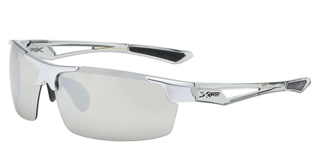 XLoop 8X2593 Semi Rimless Blade Polycarbonate Wrap Unisex Sunglasses