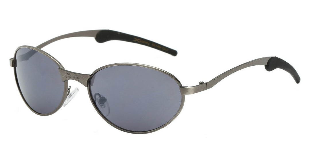 XLoop 8XL1454 Retro Classic XLoop Oval Metallic Wrap Unisex Sunglasses