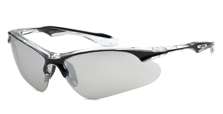 XLoop 8X3615 Crystal Two Tone Sports Wrap Unisex Sunglasses