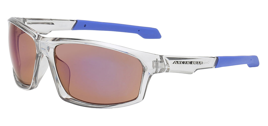 Arctic Blue AB-47 Contour Polycarbonate Wrap Frame with BlueTech Lens Unisex Shades