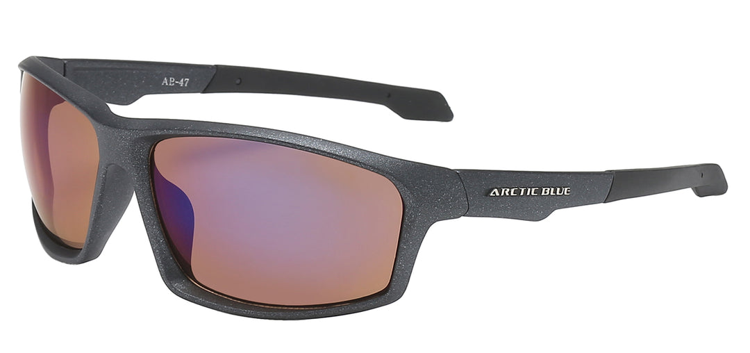 Arctic Blue AB-47 Contour Polycarbonate Wrap Frame with BlueTech Lens Unisex Shades