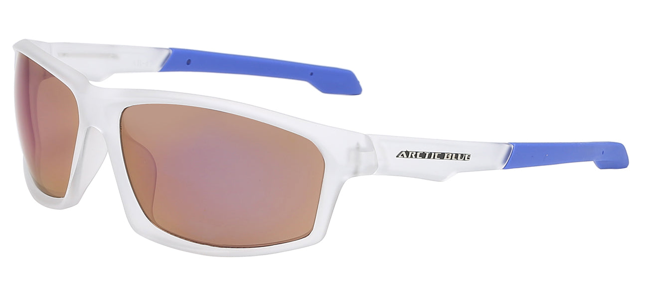 Blue Tech Frame Arctic Blue AB-47 Contour Polycarbonate Wrap Frame with BlueTech Lens ...