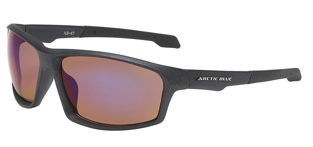 Arctic Blue AB-47 Contour Polycarbonate Wrap Frame with BlueTech Lens Unisex Shades