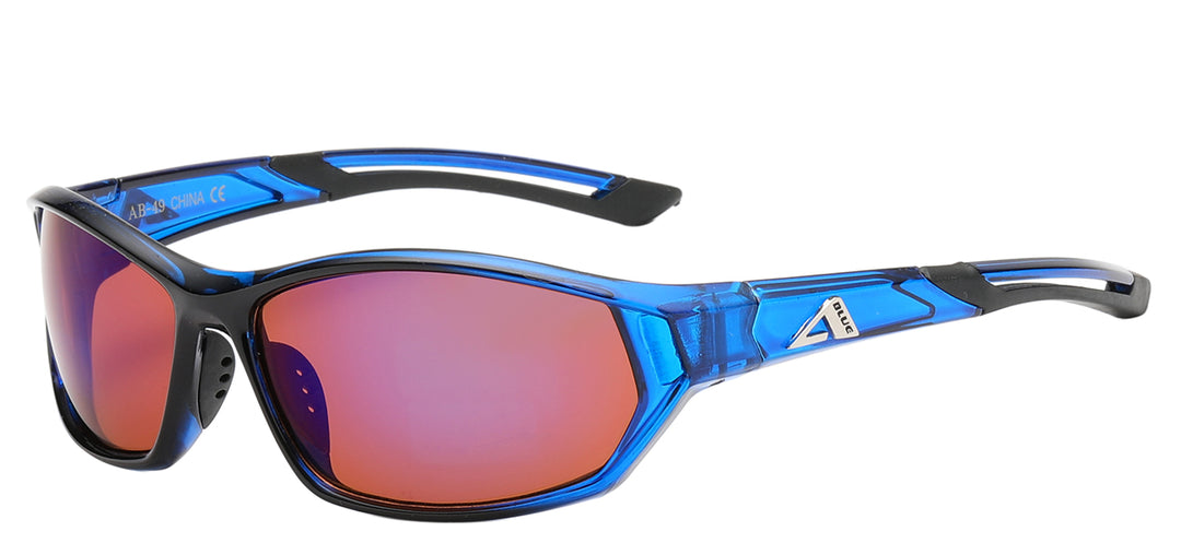 Arctic Blue AB-49 Rugged Square Polycarbonate Frame BlueTech Lens Unisex Shades