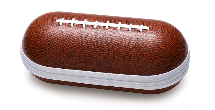 Eyewear Accessories CASE-203FB Football Faux Pigskin Zipper Clam Shell Case