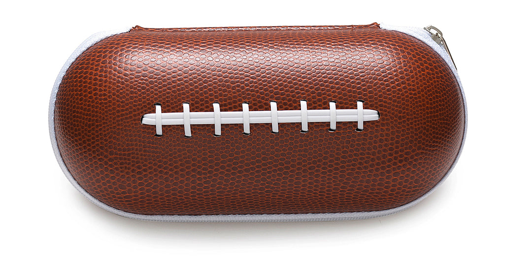 Eyewear Accessories CASE-203FB Football Faux Pigskin Zipper Clam Shell Case