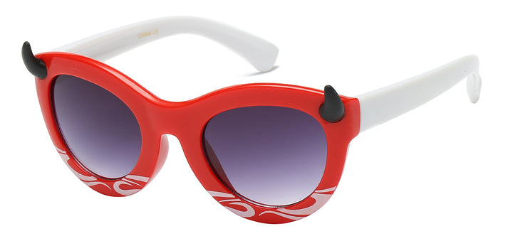 Junior Funky Trends KG-2513 Naughty and Fun Horned Frame Kid's Sunglasses