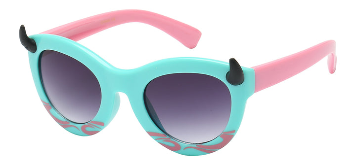 Junior Funky Trends KG-2513 Naughty and Fun Horned Frame Kid's Sunglasses