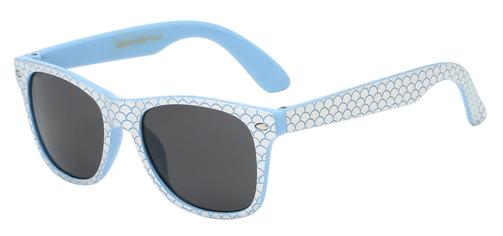 Juniors Retro Rewind KG-WF01-MER Mermaid Fish Scale Printed Frame Girl's Sunglasses