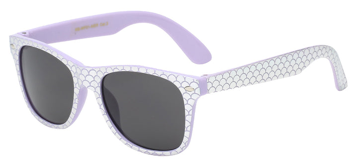 Juniors Retro Rewind KG-WF01-MER Mermaid Fish Scale Printed Frame Girl's Sunglasses