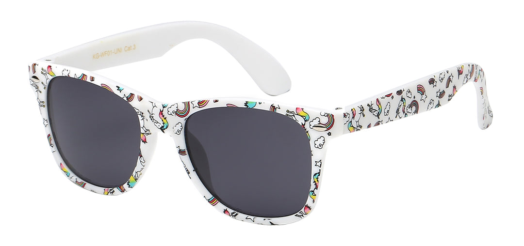 Juniors Retro Rewind KG-WF01-UNI Cute and Fun Unicorn Pony Print Kids / Juniors Sunglasses