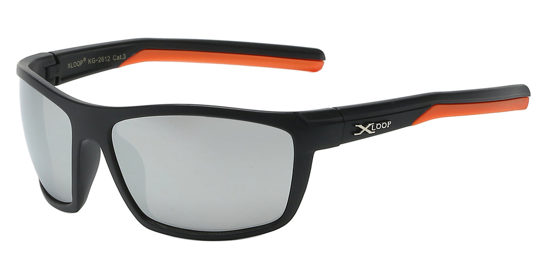 Juniors XLoop KG-X2612 Strong Fitted Square Polycarbonate Frame Kids Junior Sunglasses