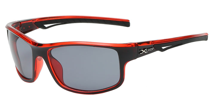 Juniors XLoop KG-X2613 Lightweight Square Polycarbonate Wrap Kids Juniors Sunglasses