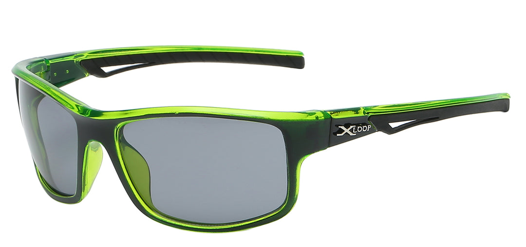 Juniors XLoop KG-X2613 Lightweight Square Polycarbonate Wrap Kids Juniors Sunglasses