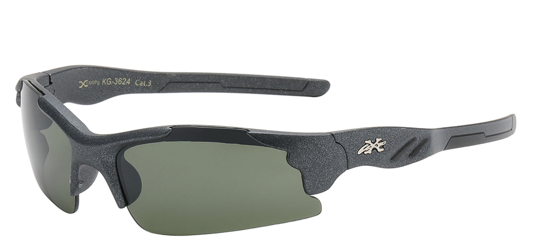 Juniors XLoop KG-X3624 Sporty Polycarbonate Semi Rimless Kids Juniors Sunglasses