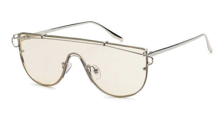 Nerd Eyewear NERD-077 Fashionista Accessory Metal Frame with One Piece Panel Clear Lens