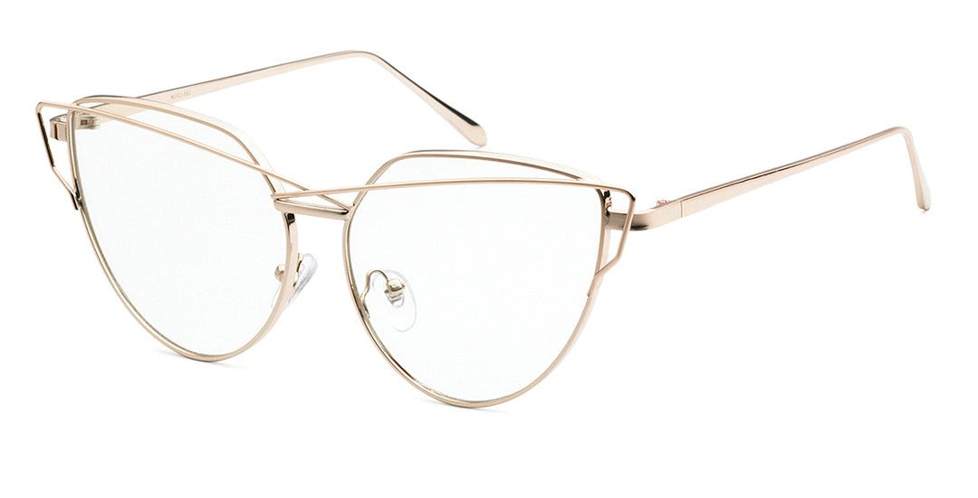 Nerd Eyewear NERD-082 Trendy and Luxurious Runway Brow Bar Frame Clear Lens Accessory Glasses