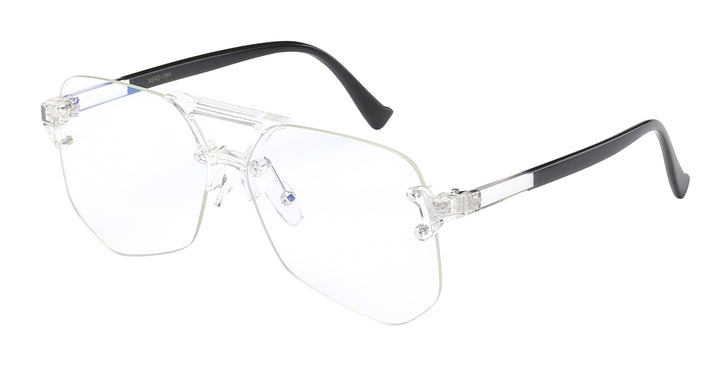 Nerd Eyewear NERD-094 Chic Rimless Polymer Fashion Accessory Frame with Clear Lens