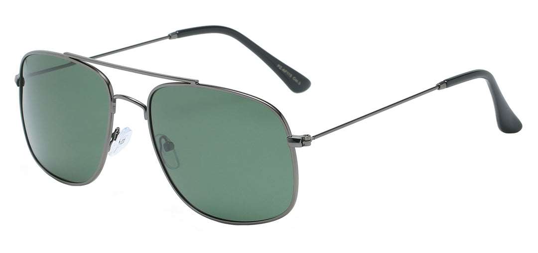 Air Force Polarized PZ-AF115 Impeccable Rhombus Metallic Aviator Unisex Sunglasses