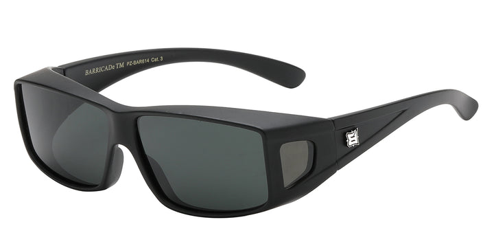 Polarized Barricade PZ-BAR614 Sporty Frame Side Lens Polarized Lens Unisex Fit Over Sunglasses