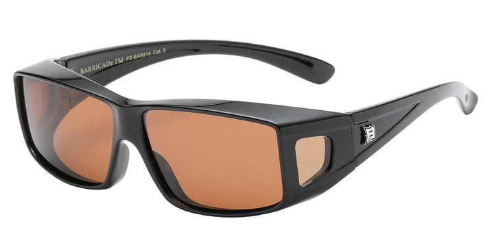 Polarized Barricade PZ-BAR614 Sporty Frame Side Lens Polarized Lens Unisex Fit Over Sunglasses