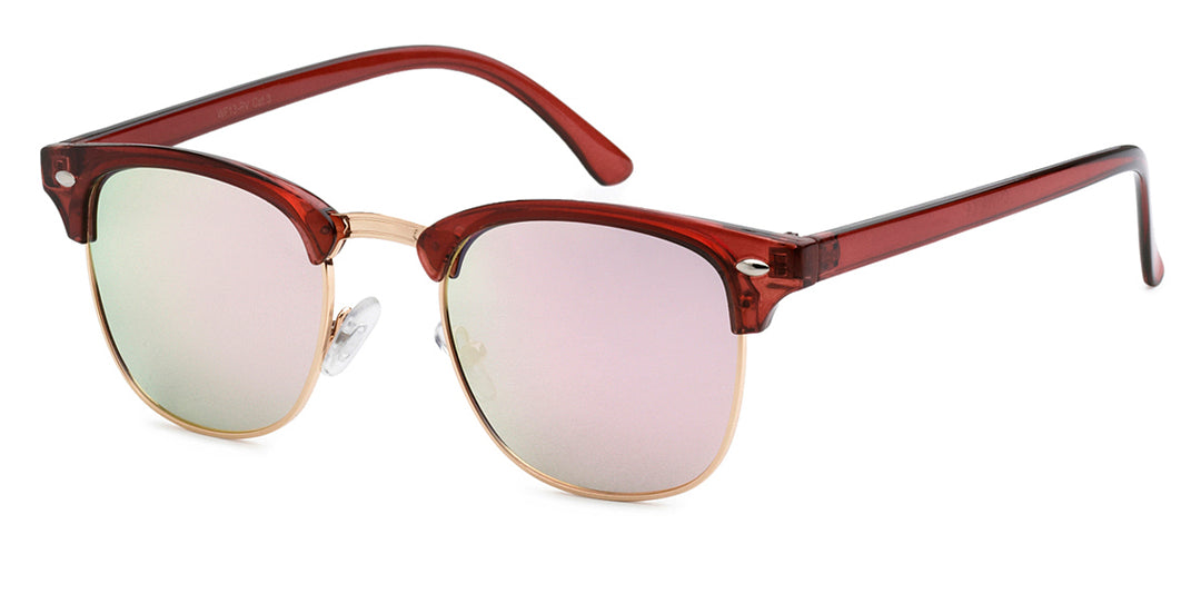 Retro Rewind WF13-RV Classic Soho Casual Fashion Frame with Color Mirror Lens