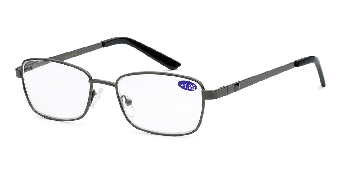 R606-ASST (Mix Strength) Unisex Small Square Full Frame Spring Temple Assorted Strength Reading Glasses